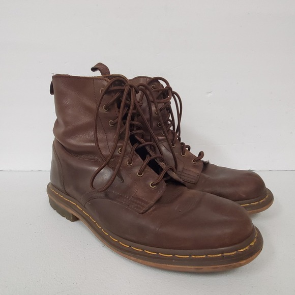Dr. Martens Other - Dr Martens Doc Mens Tristan Boots Size 11 Chocolate Brown Leather Combat Lace Up